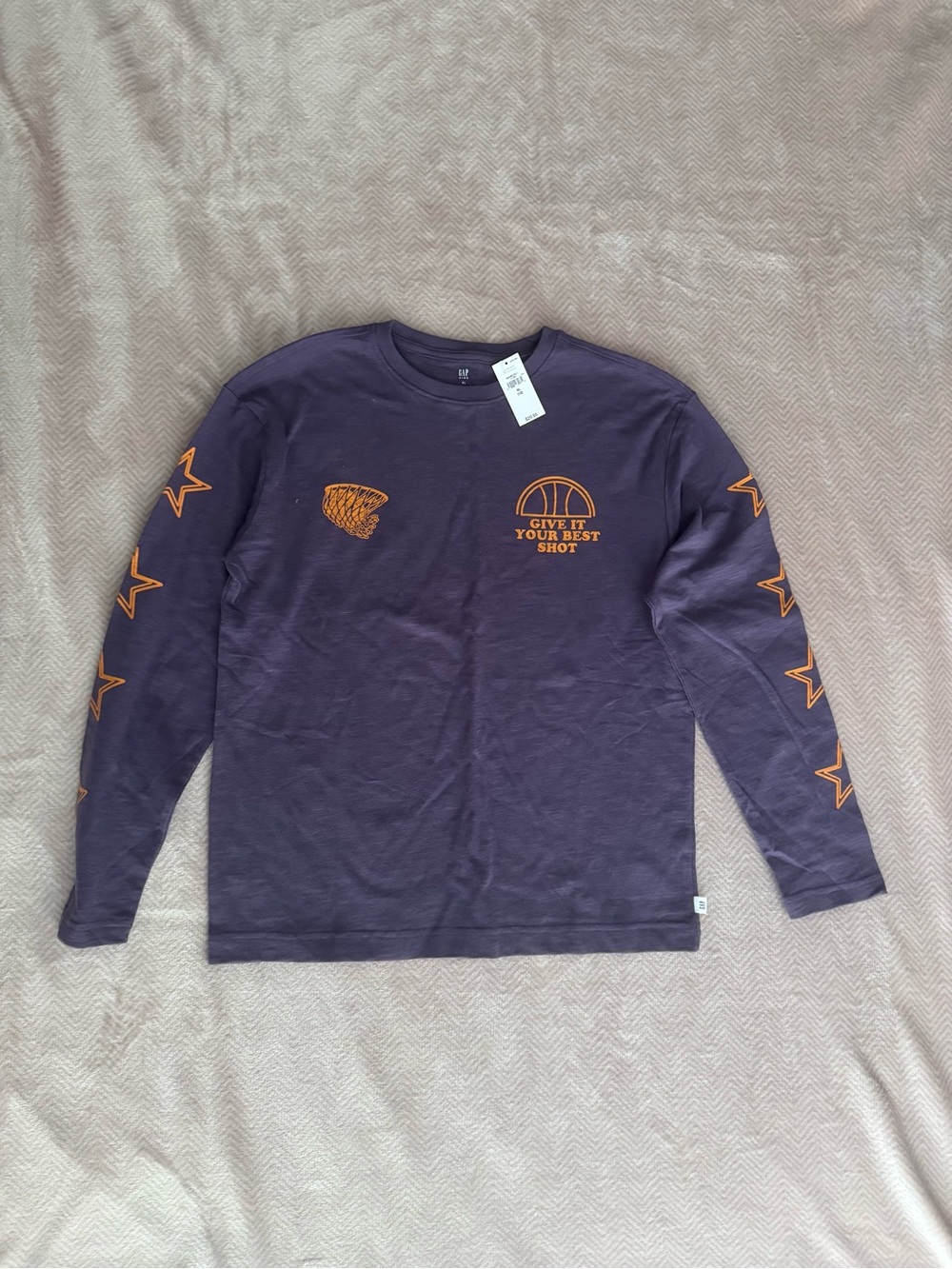 NWT GAP Purple Long Sleeve tee - size XL